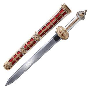 未开刃维斯台登纹陨铁小永乐明剑陨铁天铁玄铁小剑短剑禾字号宝剑