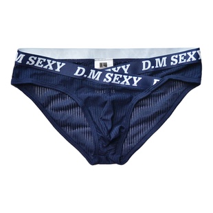 D.M男士内裤低腰性感字母运动透气夏季网眼三角裤锦纶纯色情趣