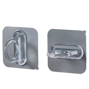 简易窗帘环形挂钩多功能粘贴式墙上窗帘免打孔安装圆圈挂钩圆形贴