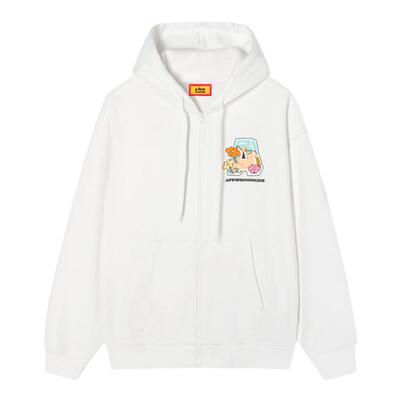 AFGK24FW手绘字母刺绣开衫卫衣