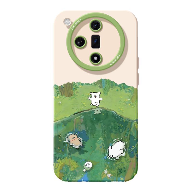 适用oppofindx8手机壳女款findx9pro保护套硅胶ultra全包防摔x6por磨砂外壳x5涂鸦小狗0pp0春日x7pro新款软壳