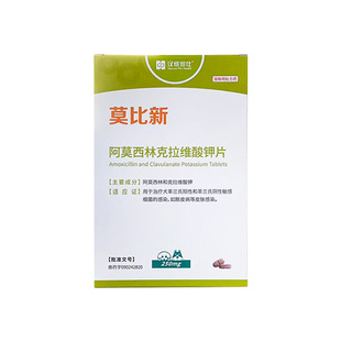 汉维宠仕莫比新阿莫西林克拉维酸钾片宠物狗猫消炎感冒药咳嗽鼻支