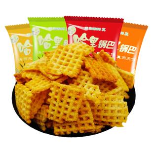 陕西飞毯哈里麻辣孜然番茄豆五香味老式锅巴150克*10袋膨化零食品