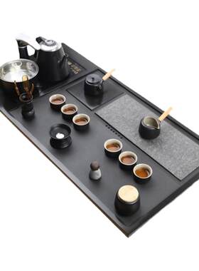 石间记忆一体式乌金石茶具套装