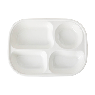 餐盘深盘子陶瓷四格一人食家用减脂定量分格早餐分隔月子餐具餐具