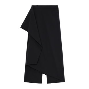 IT ALAINPAUL女装西装裤裙裤新款摩登气场叠层拼接阔腿裤WA0909XO