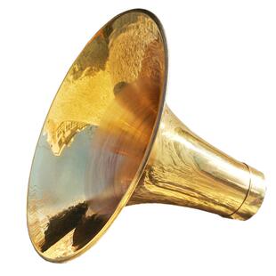 唢呐碗纯铜烤漆金色黄铜碗08加厚D调降b调大中小号喇叭碗乐器配件