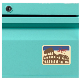 SkinAT城市地标建筑卡通贴纸 ins创意装饰 行李箱 水杯涂鸦贴防刮贴 车贴 旅游打卡城市贴 手账相册贴 冰箱贴