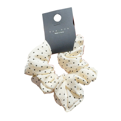 4.19韩国nyunyu发饰温柔简约波点大肠发圈气质百搭发绳马尾扎头绳