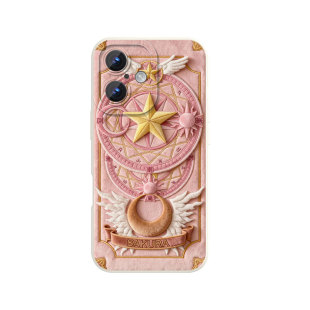仿毛绒小樱手机壳苹果17华为mate70魔卡少女樱iPhone16promax魔法少女60小可15一加13魔法阵OPPO动漫vivo周边