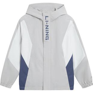 李宁儿童防泼水加绒外套风衣男童装女中大童青少年衣服摇粒绒冬装