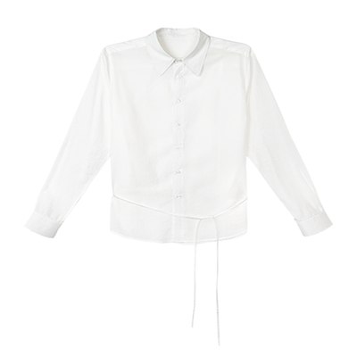 纯白时光白色百分百天丝衬衫