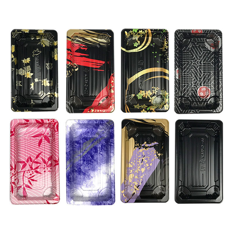 日式外卖打包盒包装盒三文鱼寿司