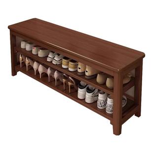 实木换鞋凳家用门口入户穿鞋凳窄小进门玄关可坐鞋柜坐凳一体鞋架