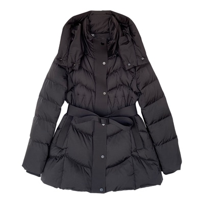 冬羽绒服高蓬保暖收腰连帽