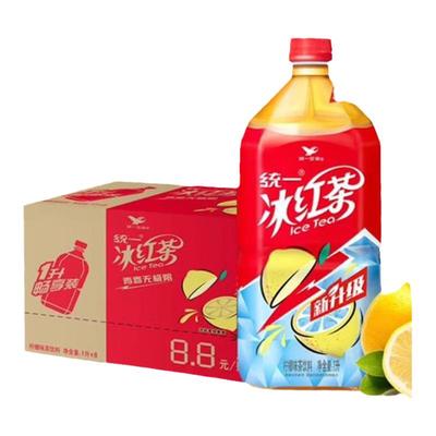 统一冰红茶8瓶1升茉莉无糖绿茶冰糖雪梨金桔柠檬大瓶饮料1L整箱装