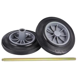 大号垃圾桶轮子通用轮轴滚轮橡胶轮240L升120l环卫户外桶配件轱辘