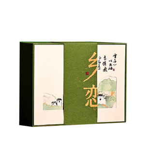 2026年春茶新款乡恋茶叶礼盒包装配瓷瓶铁罐手提袋厂家直销现货