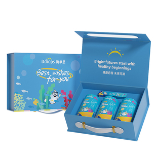 【三罐礼盒装】Ddrops滴卓思婴幼儿补钙补锌d3儿童海藻钙镁锌礼盒