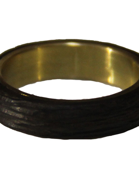 上觉手作原创紫光檀文艺欧巴戒指