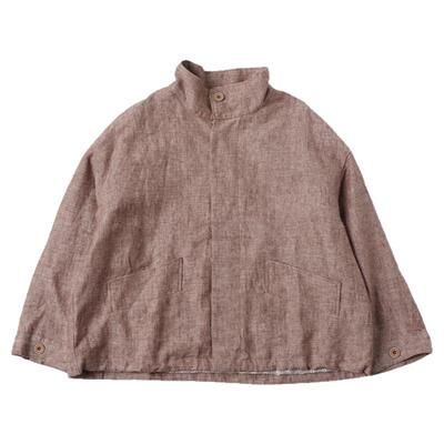 无色无味碎花拼接亚麻色织外套