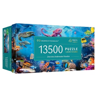 【13500片】trefl 波兰益智巨幅拼图81027海底世界 水下天堂礼物
