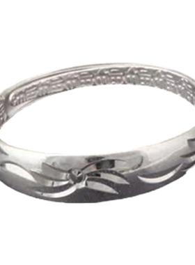 纯银银戒指999足银女开口可调节