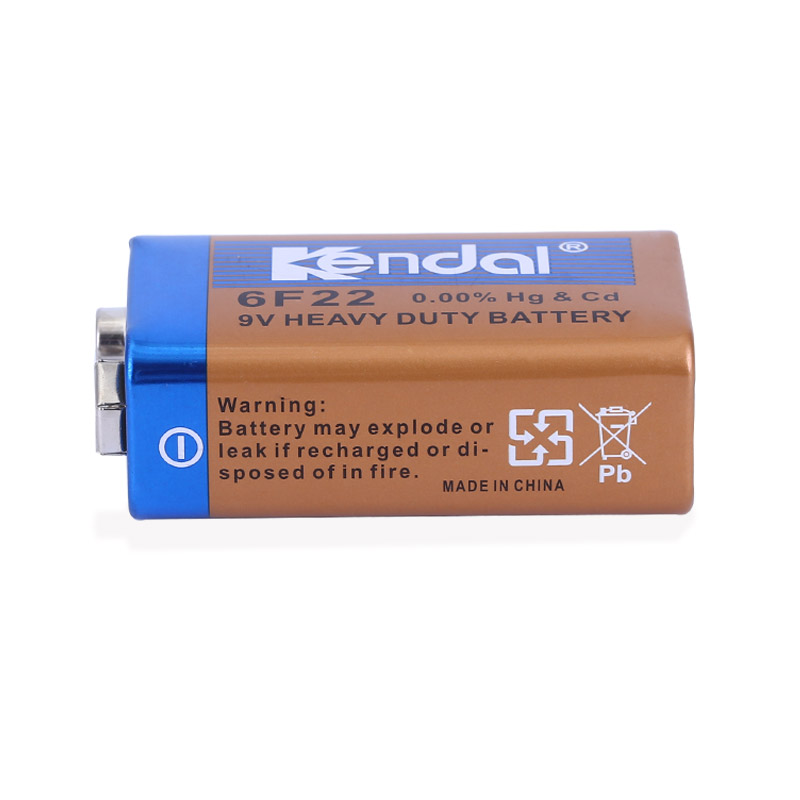 kendal力王9V电池 6F22叠层方型 话筒万用表玩具碳性九伏包邮套餐