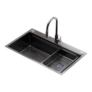 JOMOW厨房水槽大单槽枪黑特殊尺寸双改单7240 7540 7843