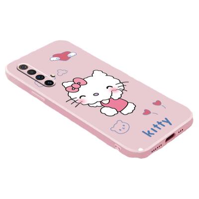超可爱KT猫咪oppoRealmex50手机壳卡通kitty软壳真我x50pro液态硅胶realmex7挂绳女款全包镜头磨砂网红保护套
