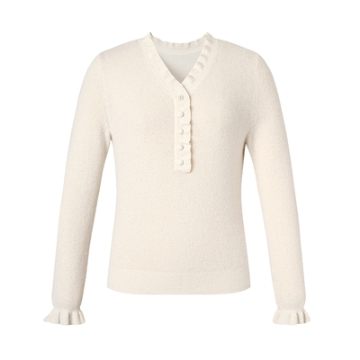 珂思云朵羊绒针织小衫