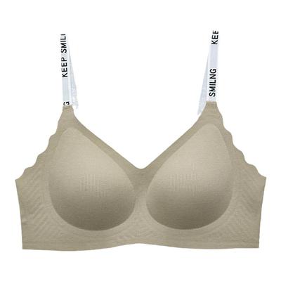 【字母肩带】三福中B杯无钢圈聚拢文胸女无感抗菌收副乳内衣