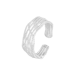 梵灵轻奢多层小众设计师款银丝星河编织戒指S925纯银文艺复古古法