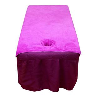 美容床单美容院专用加厚按摩推拿美体大毛巾铺美容院床单用品带洞