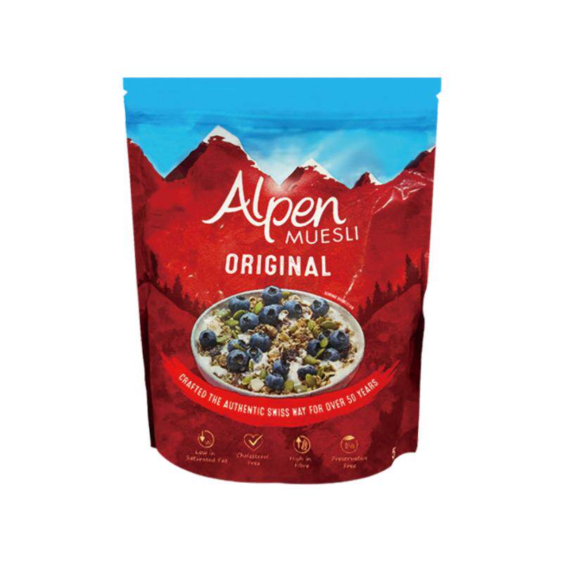 Alpen欧倍英国多种谷物即食燕麦片0无蔗糖水果坚果营养早餐麦片