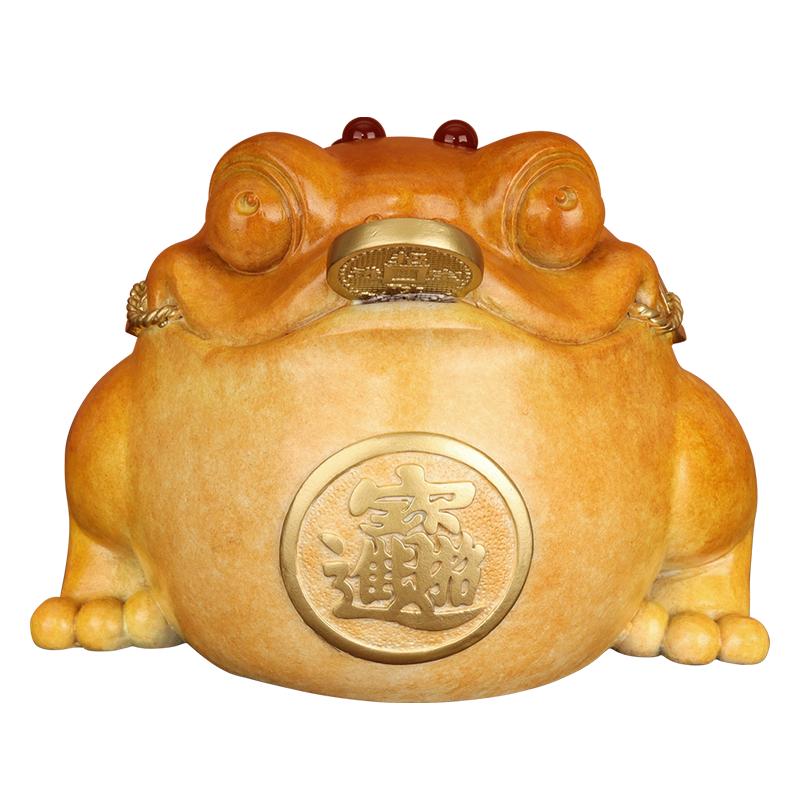 满堂吉全铜招财金蟾摆件三脚金蝉