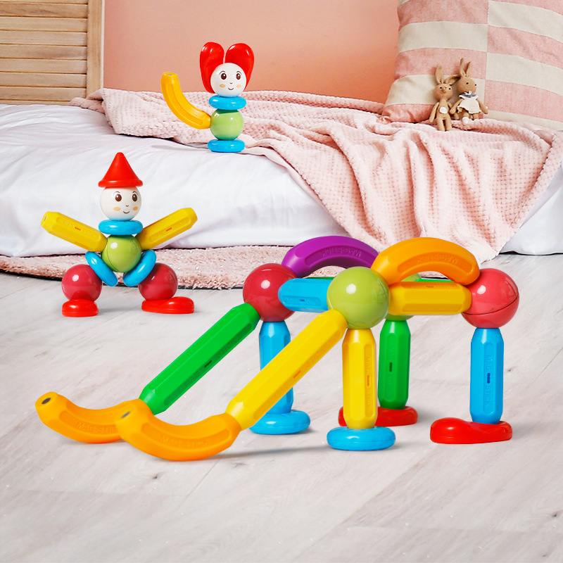 魔磁玩家磁力棒积木益智磁力玩具插拼儿童片拼图创意磁性立体磁铁