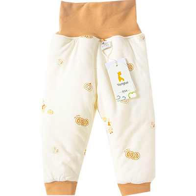 童泰婴幼儿高腰中厚棉裤秋冬新款男女宝6月-4岁护肚保暖棉裤1643