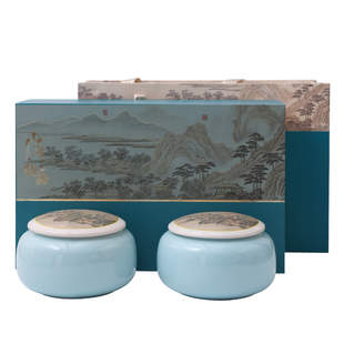 茶叶包装盒茶叶罐礼盒空盒春茶陶瓷密封罐定制防潮储存装便携密封