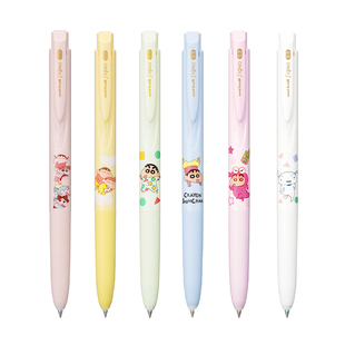 【顺滑低阻尼】uni三菱铅笔UMN-155N蜡笔小新限定按动笔高颜值UMN-185NCCS刷题黑笔防水笔0.5mm三菱中性笔