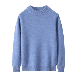 【加厚】儿童山羊绒衫女童半高领白色针织打底衫男生黑色毛衣冬季