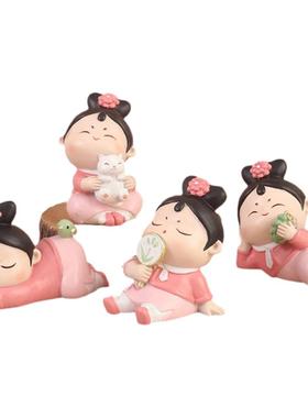 卡通可爱古风清朝格格治愈桌面摆件送闺蜜装饰品摆设礼物女生宿舍