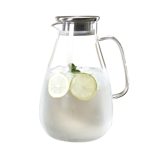 玻璃杯子大容量凉水壶耐高温冷水壶家用凉水杯套装带把手喝茶杯子