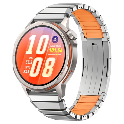 适用华为GT Runner 2/Gt6Pro手表磁吸纯钛合金硅胶表带Watch345/4Pro高端商务Gt5/6/4/3/2运动buds男款非原装