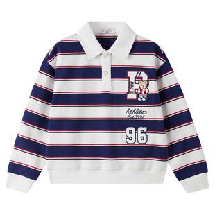 【熊宝棉】PawinPaw卡通小熊童装26年春夏季新款男童撞色翻领卫衣