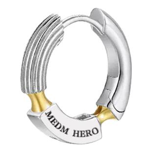 罗马世界耳钉男纯银耳环圈圈耳夹无耳洞耳饰女情人节礼物送男友