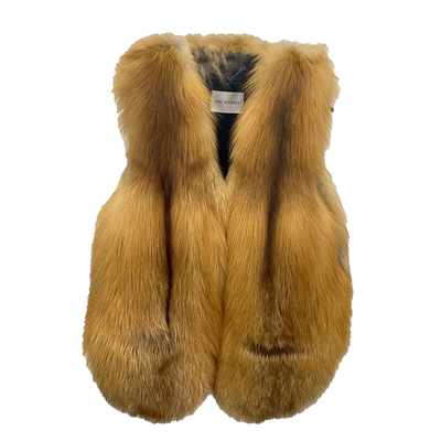 芬兰银狐背心坎肩时尚皮草马甲