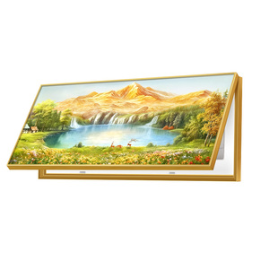 金山聚宝盆电表装饰遮挡箱现代简约酒店横版网络盒盖板大尺寸挂画