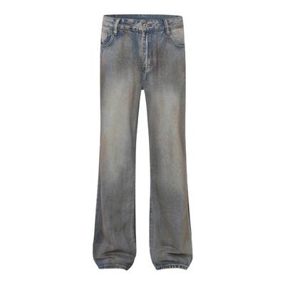 SWAG水洗脏染黄泥dirtyfit牛仔裤