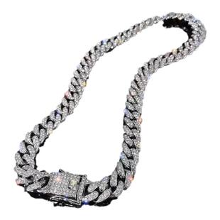 王嘉尔同款项链古巴链手链ins潮欧美满钻链子男女配饰锁骨链